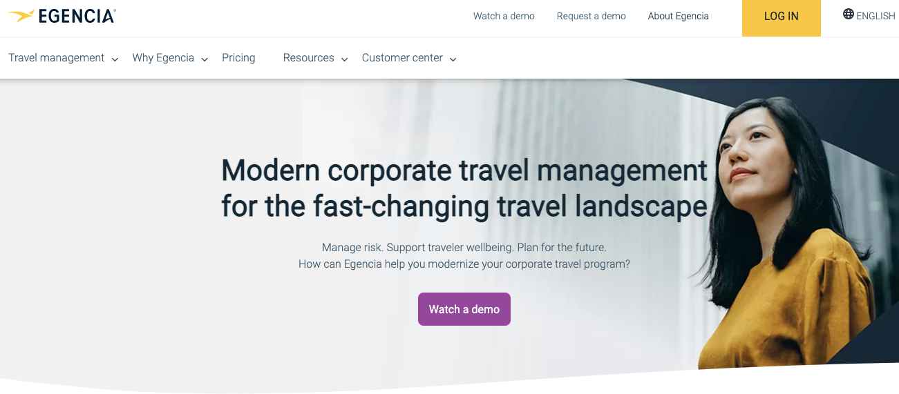 travel management software - egencia