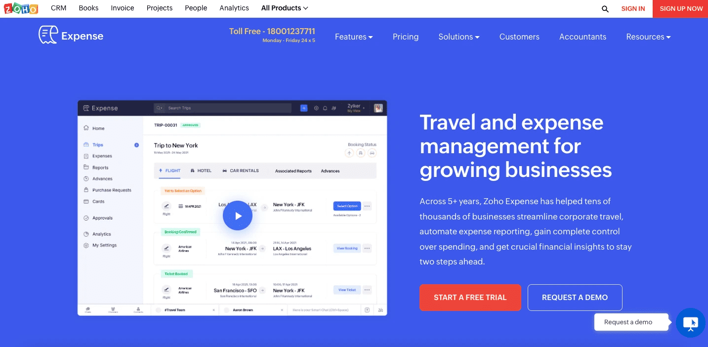 expense claim software - zoho