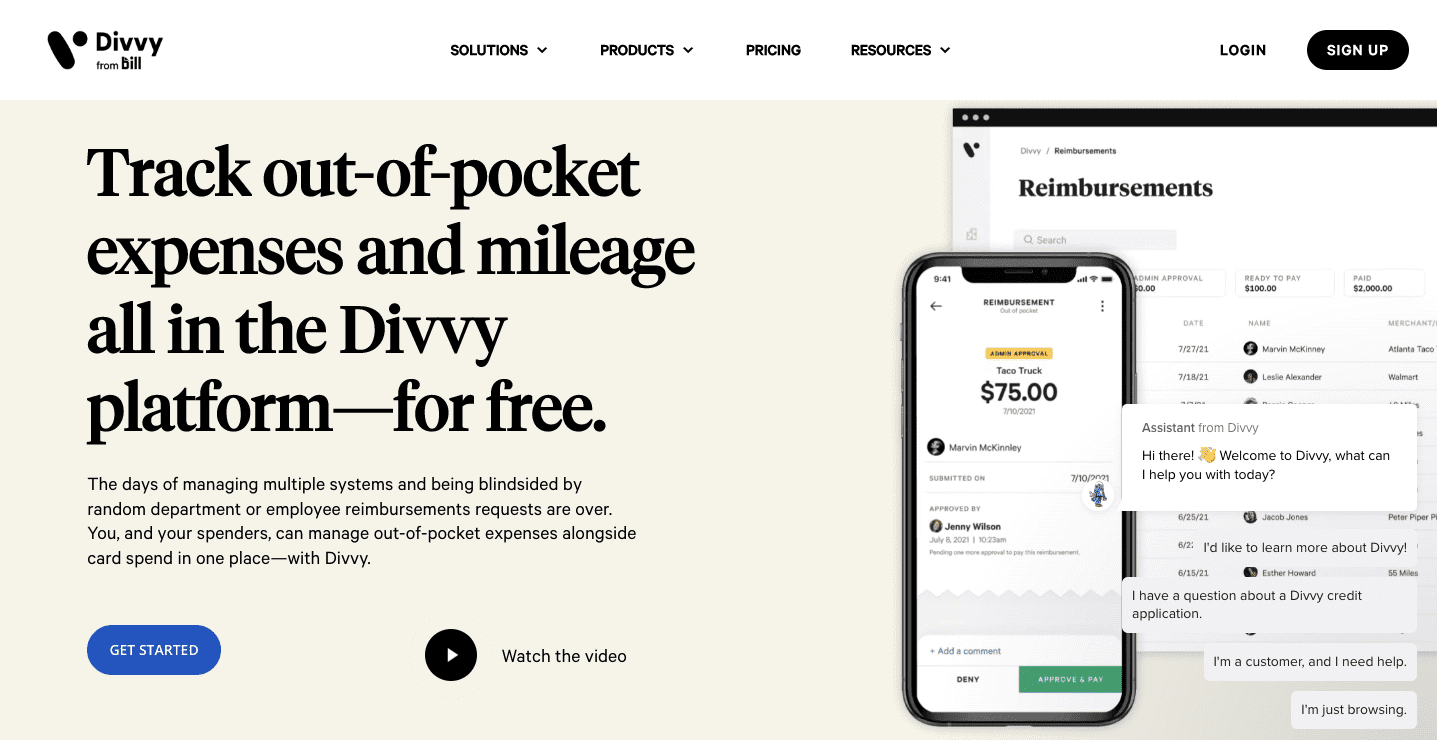 expense reimbursement software - divvy