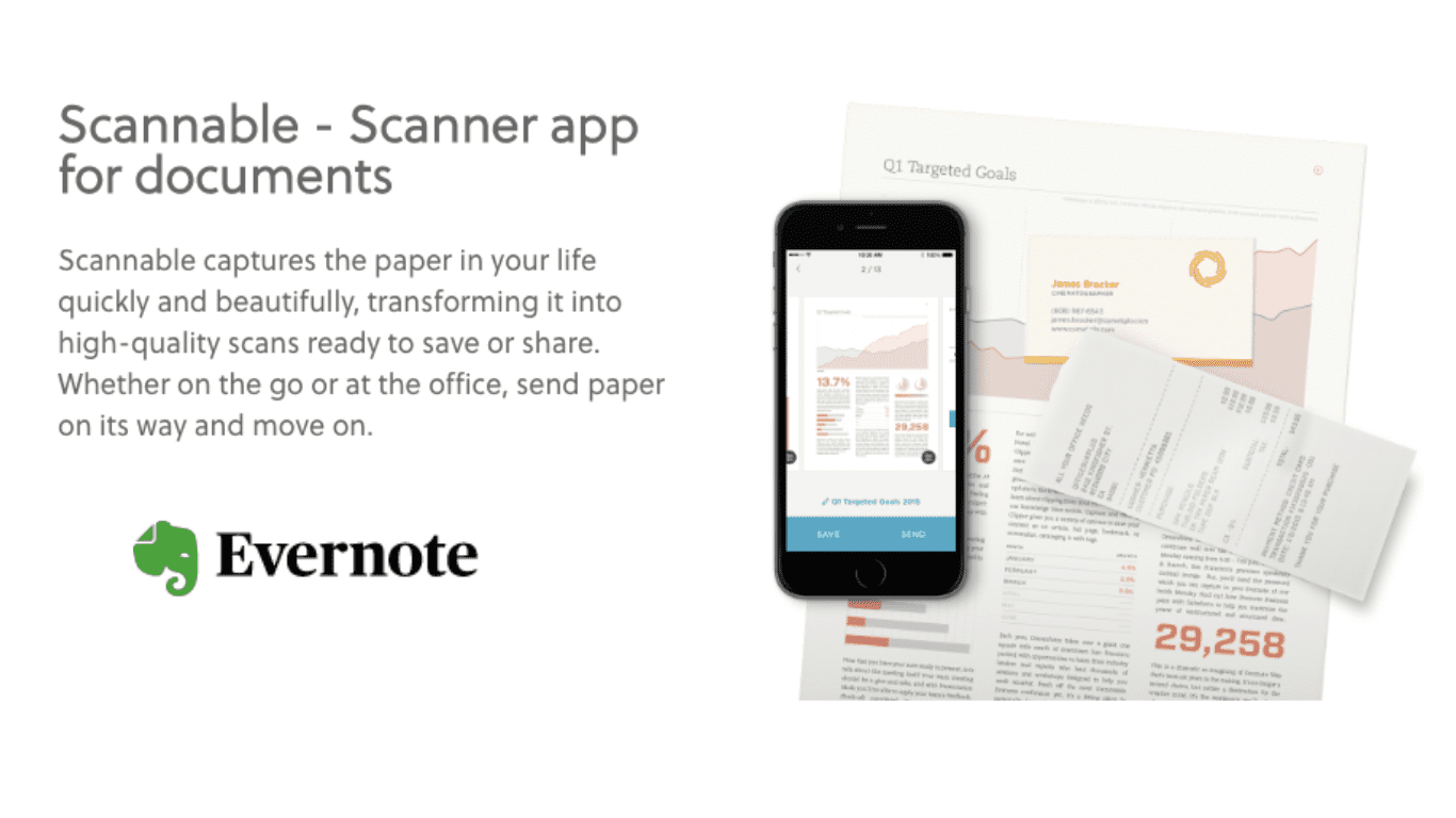 evernote receipt scannable app